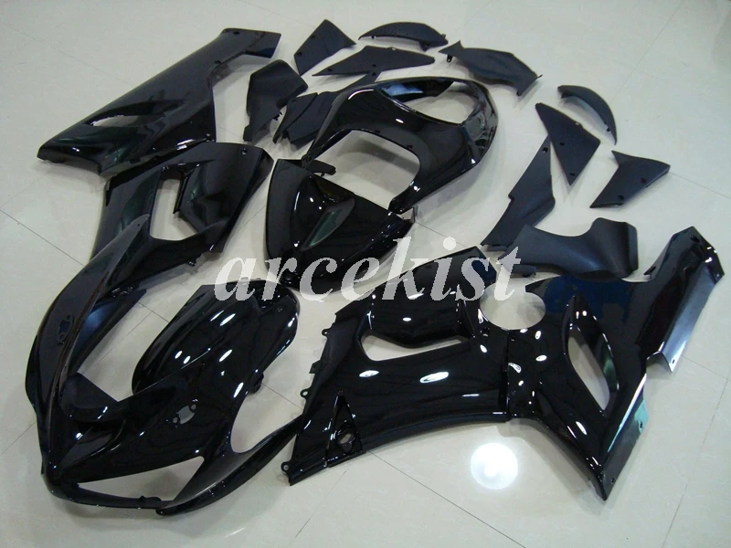 

4Gifts New ABS Fairings Kit Fit for kawasaki Ninja ZX6R 636 2005 2006 6R 05 06 ZX-6R Fairing bodywork set black bright