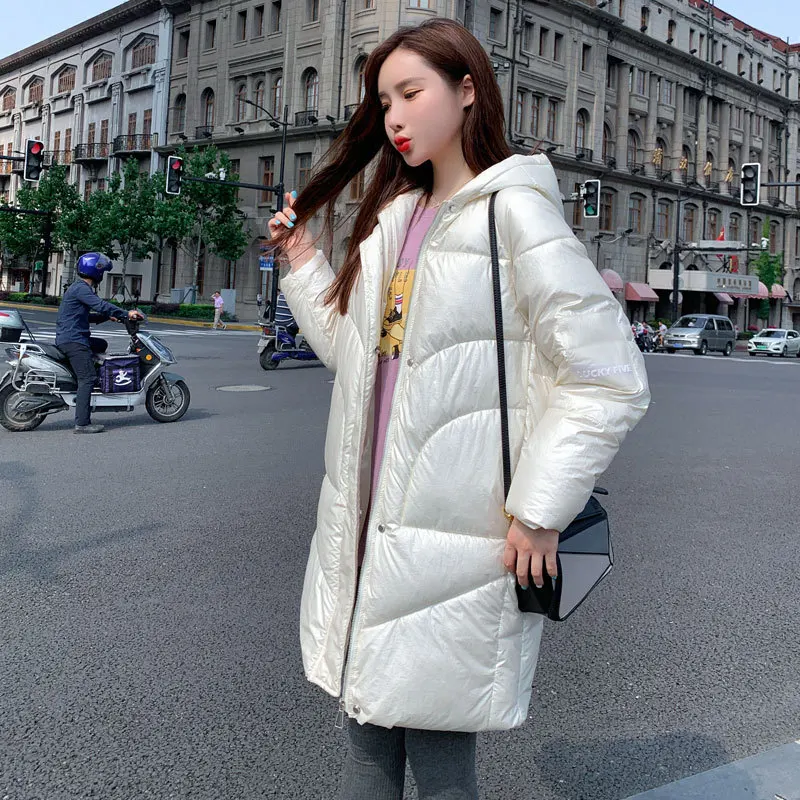 

2019 high quality white duck new fashion winter down jacket women thick hooded large size keep warm outerwear women Park