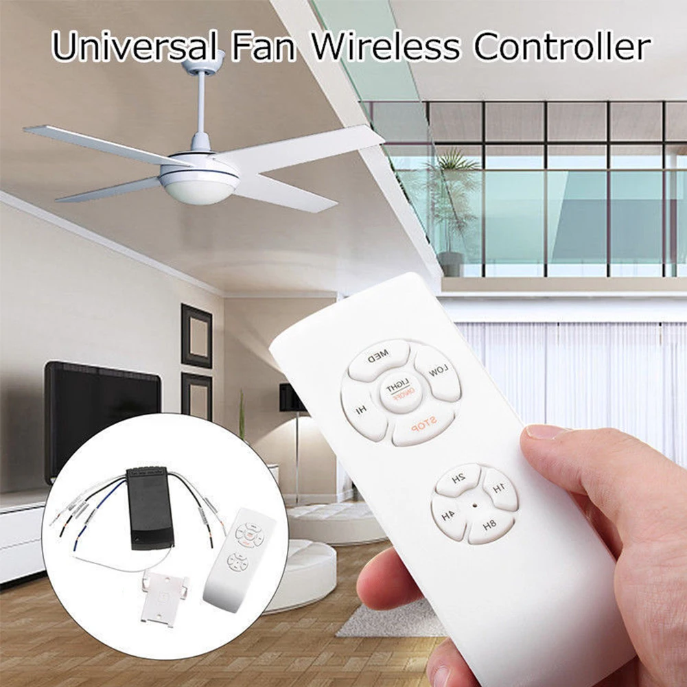 Universal Ceiling Fan Lamp Light Remote Speed Control Receiver Wireless Timing 