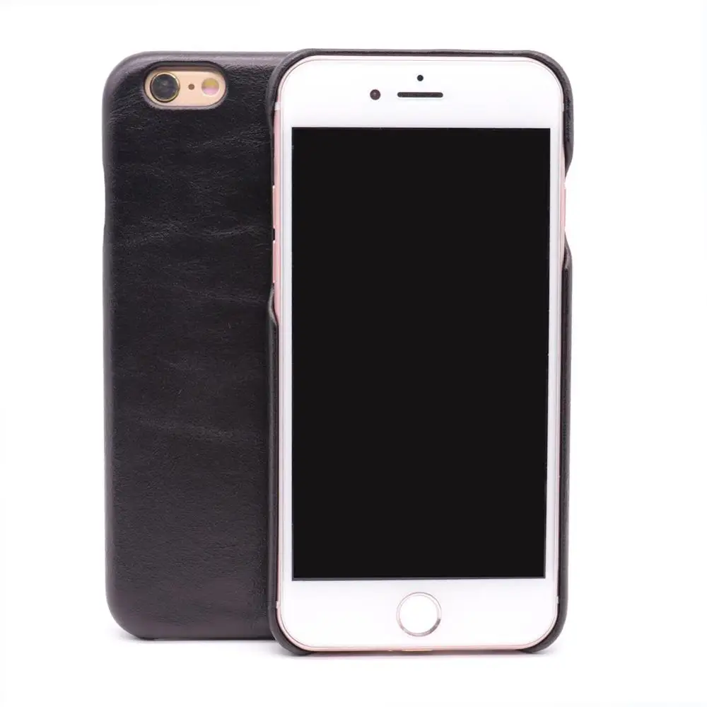 Black Популярный iPhone 6s чехол для телефона из натуральной кожи для iPhone 6/6s Plus - Цвет: Black