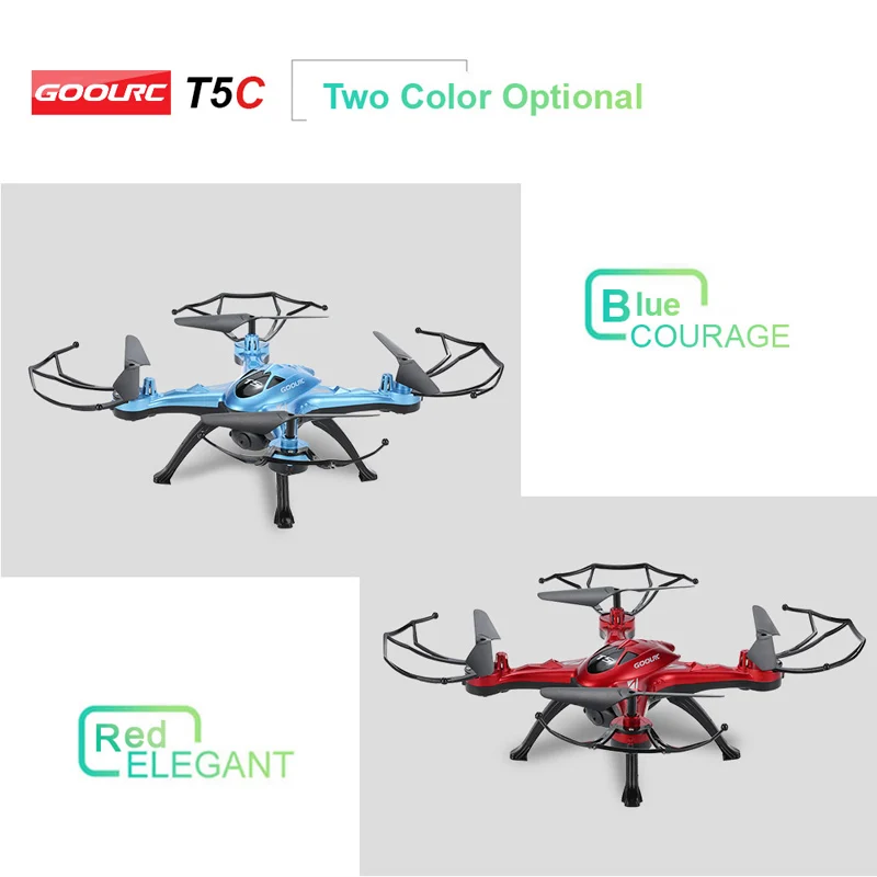 Набор T5C 2,4 ГГц 4CH 6-axis Gyro 2.0MP HD Камера Квадрокоптер с дистанционным управлением по нажатию одной кнопки возврата режим CF 360 ° выворот Функция