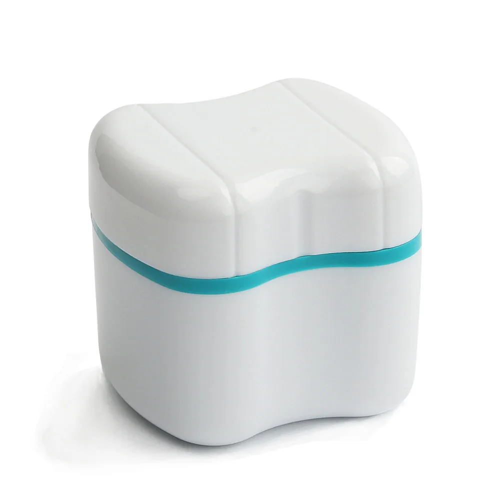 

Oral Tooth Care Denture Bath Box Case False Teeth Storage Box With Hanging Net False Teeth Cleaning Box