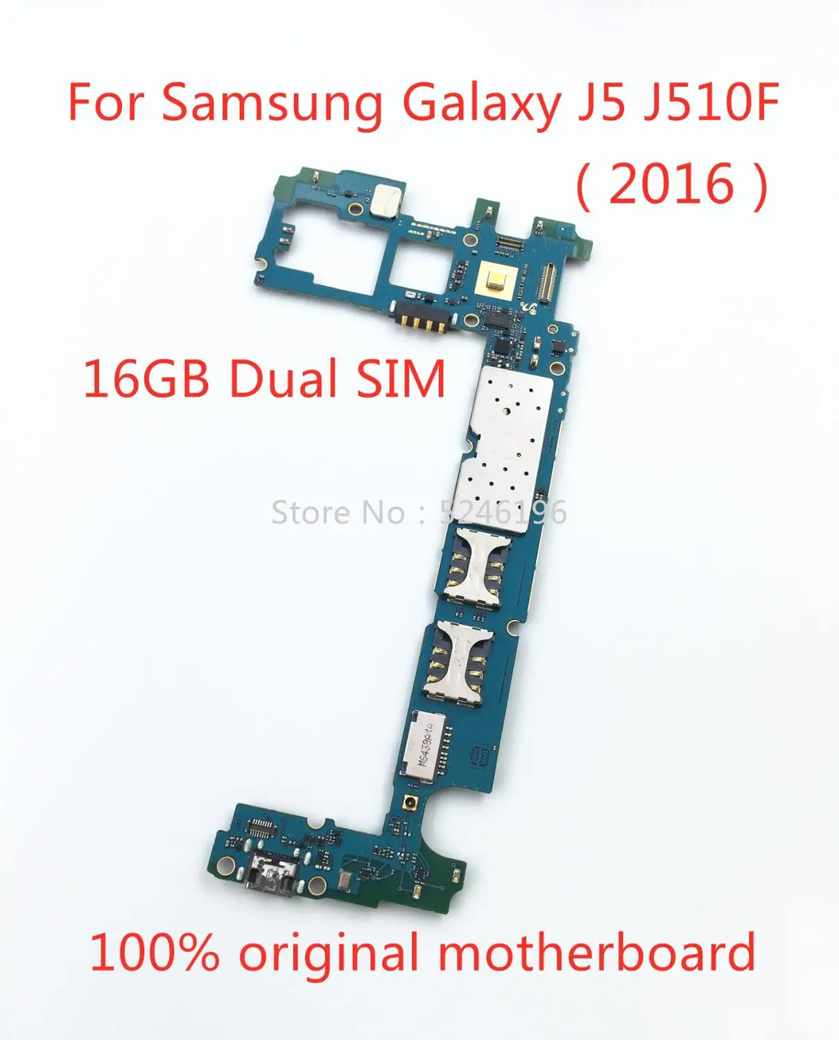 Применимо к оригинальной материнской плате Samsung Galaxy J5 2016 J510F 16 ГБ две SIM-карты чип