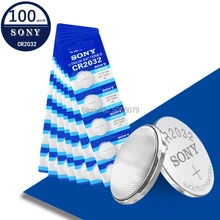 100 pces para sony 3v cr2032 baterias 2032 pilha 3v bateria de lítio dl2032 cr 2032 kcr2032 botão pilha moeda bateria relógio