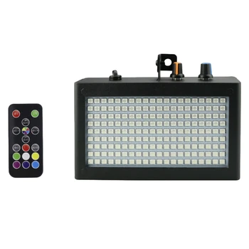 

180 Leds Strobe Flash Light Portable 35W Rgb Remote Sound Control Strobe Speed Adjustable For Stage Disco Bar Party Club(Eu Pl
