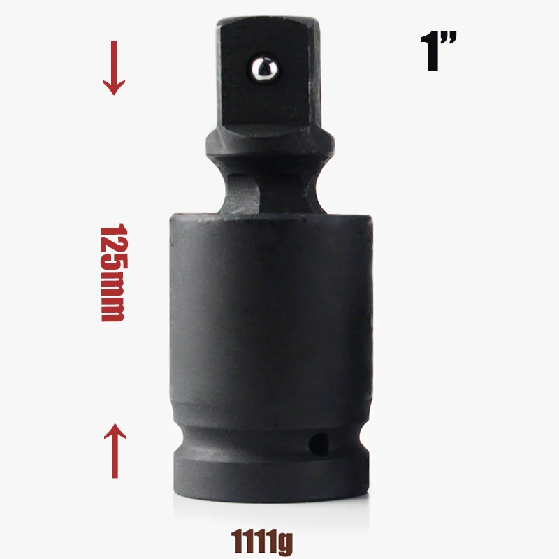 1 inch Пневматический Универсальный шарнирный набор 1/" 3/8" 1/" 3/4" " трещотка угловой удлинитель адаптер руководство сгибаемый адаптер 1p 5p - Цвет: 1 inch