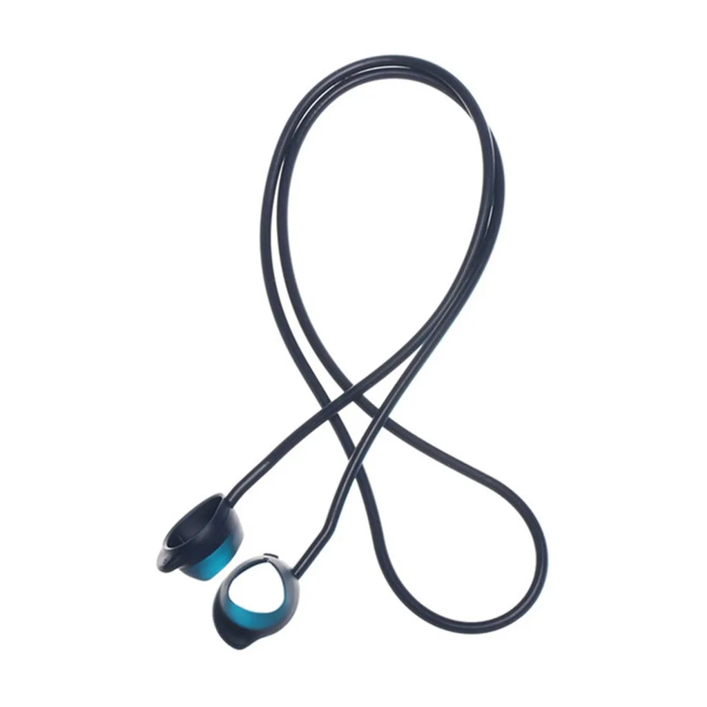 Мягкий силиконовый шнур против потери для samsung galaxy buds кабель наушников шнур для samsung gear Icon X аксессуары для наушников - Цвет: Синий