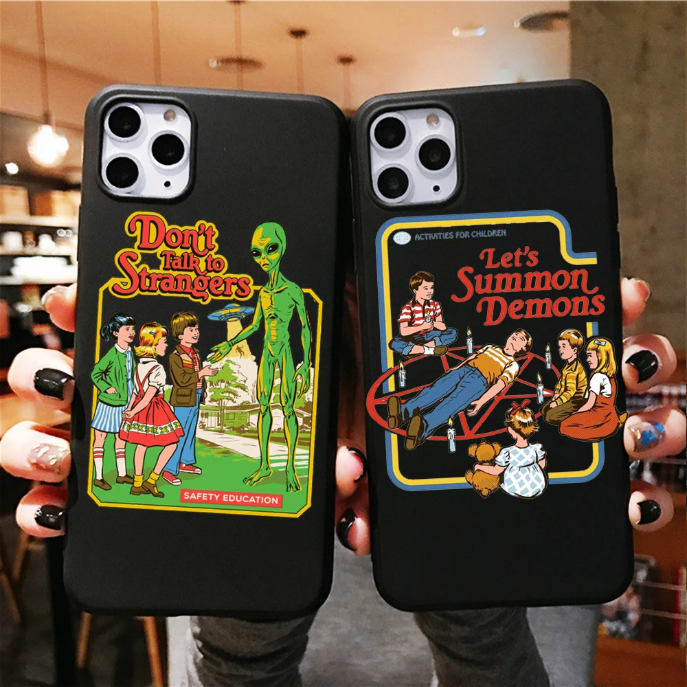 

Funny Halloween Satan Vintage Let's Summon Demons Graphic Silicone Phone Case For Samsung a50 a70 a30 s10 s8 s9 plus s7 edge a7