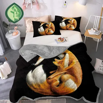 

3D Summer Comforter Fox Series 3D Printed Duvet Soft Breathable Hypoallergenic Fade Resistant Quilt