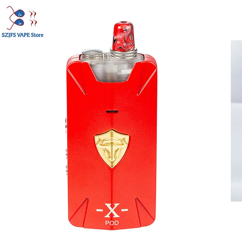 Горячая Телец X Pod-Сетчатая катушка комплект djustable воздушный поток RBA pod система 2 мл 1000 мАч 25 Вт pod mod комплект Vaping Vape Танк vs THC RDA rdta - Цвет: Цвет: желтый
