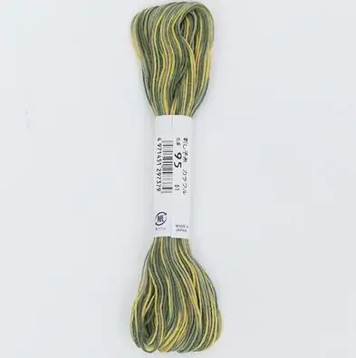 DIY Sashiko материал синий, зеленый, белый, розовый, оранжевый, фиолетовый, желтый, красный градиент Shashiko пряжа, градиент цвета Sashiko нить S0728L - Цвет: NO.15