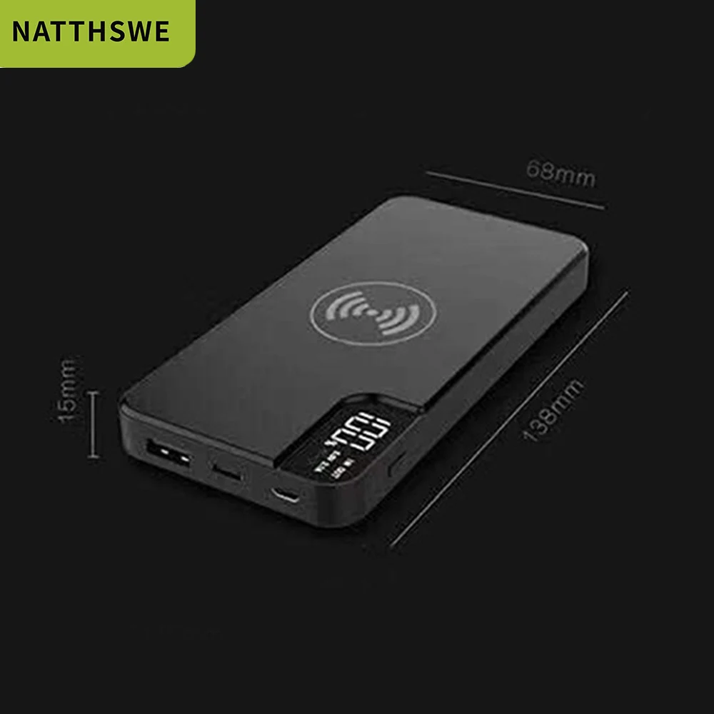NATTHSWE тонкий внешний аккумулятор, 30000 мА/ч, один USB внешний аккумулятор для xiaomi iPhone, 10000 мА/ч, повербанк, портативное зарядное устройство, внешняя батарея