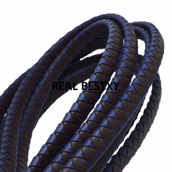 

5m/lot approx:11.5*6mm Microfiber Wide Flat Braided Leather Rope Black String Cord For DIY Bracelet Jewelry Craft Making Finding