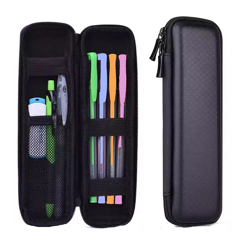 연필 케이스 사무실 용 검정색 문구 Trousse Scolaire 학교 액세서리 연필 케이스 Piornik Estuches Escolares 연필 상자