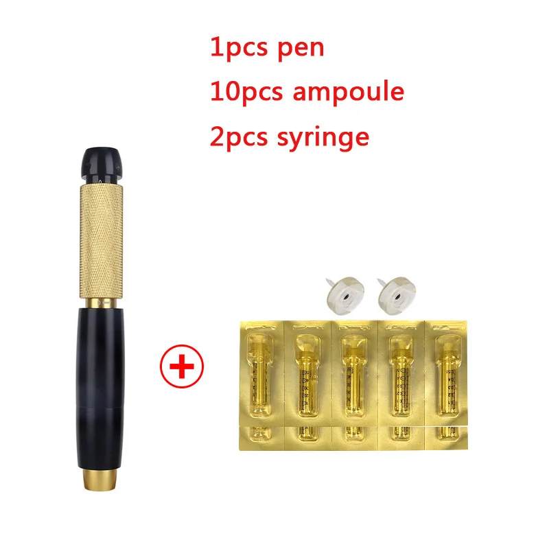 pen set 2 0,5 мл губа наполнитель инжектор гиалурон ручка 3 шестерни давление регулируемое Для 0,5 мл Мезотерапия пистолет против морщин кислота инъекции ручка - Номер модели: pen set 2