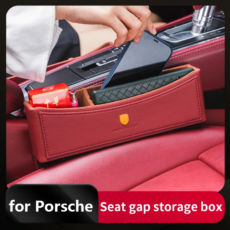For Porsche Car Seat Gap Organizer Storage Box Cases Phone Purses Holder Car Interior Storage Box Supplies