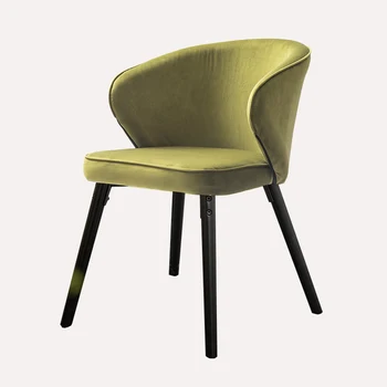 

Nordic Dining Chair Modern Simple Home Net Red Solid Wood Stool Backrest American Dining Chair Hotel Light Luxury Shell Chair