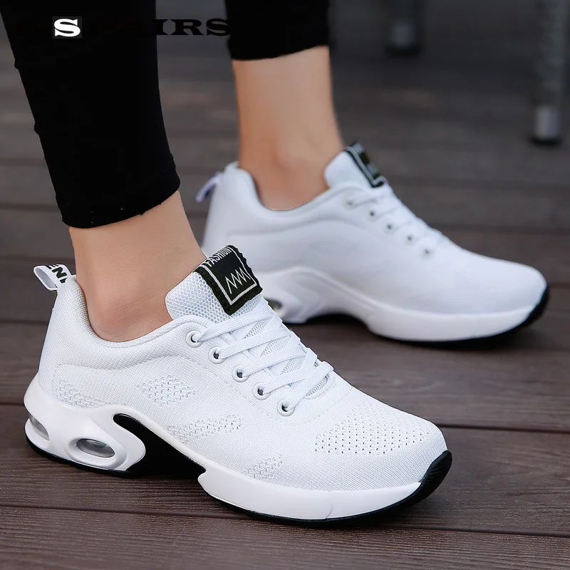Женские белые кроссовки на толстой подошве повседневные платформе Zapatos De Mujer