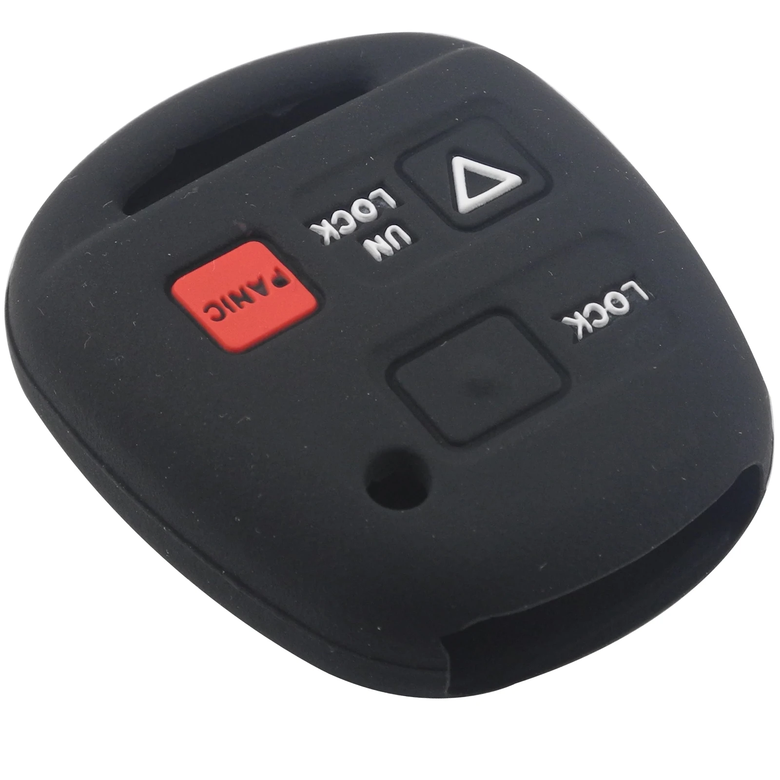 30 шт. 2 кнопки силиконовый для ключа автомобиля Fob чехол для TOYOTA CAMRY RAV4 Corolla Prado YARIS Tarago для LEXUS - Название цвета: Черный