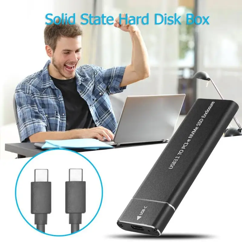 VODOOL USB3.1 type-C к M.2 M ключ Накопитель SSD с протоколом NVME коробка твердотельный корпус 10 Гбит/с высокоскоростной жесткий диск корпус