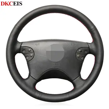

DIY Hand-stitched Black Soft Artificial Leather Car Steering Wheel Cover for Mercedes-Benz W210 E-Class E320 2002 2001 2000
