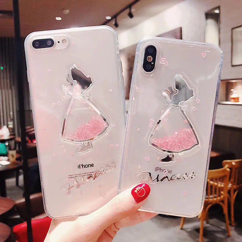 LOVERONY блестящий чехол для телефона iPhone XS MAX XR X 6 6S Plus девочек 7 8 прозрачный защитный