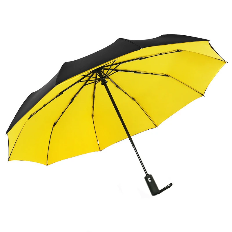 JPZYLFKZL 10 к двойной Ветрозащитный складной автоматический зонтик дождь женский атмосферостойкий зонтик дождь Мужчины черное покрытие Зонты - Цвет: 7