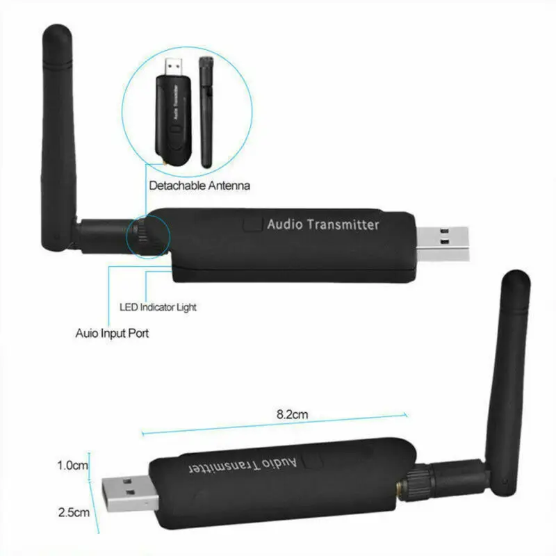 B5 беспроводной 2 в 1 Bluetooth 4,1 передатчик адаптер USB 3,5 мм аудио кабель с антенной