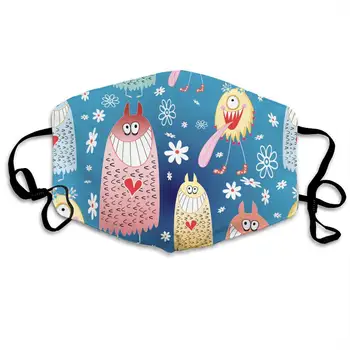 

Reusable Washable Mask, Animal and Graphics Anti Dust Block Air Pollution Half Face Mouth Mask with Elastic Ear Loop