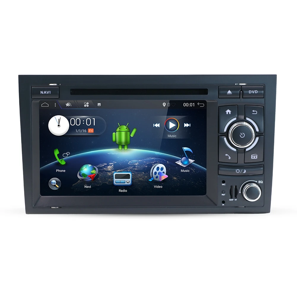 2 Din Автомобильный мультимедийный плеер gps Android 9,0 DVD Automotivo для Audi/A4/S4 2002-2008 радио четырехъядерный ram 4 Гб rom 64 ГБ карта камеры