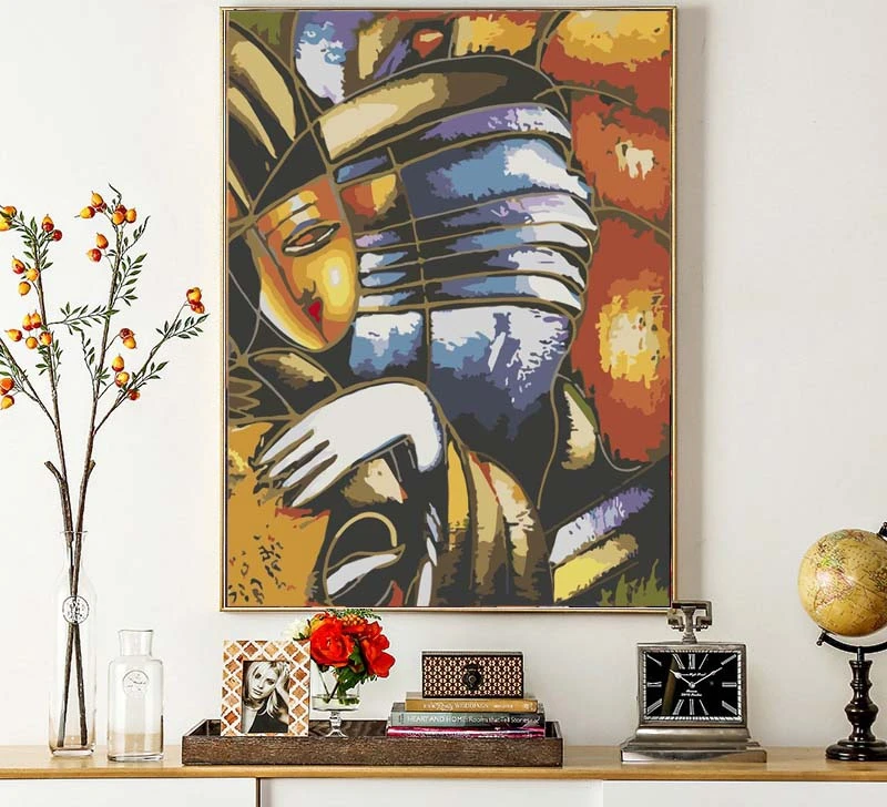 Abstract beauty Балала "сделай сам" Современная Абстрактная живопись маслом по номерам Wall Art Плакаты картинки для Декор в гостиную без рамы из плотной ткани - Цвет: Abstract beauty