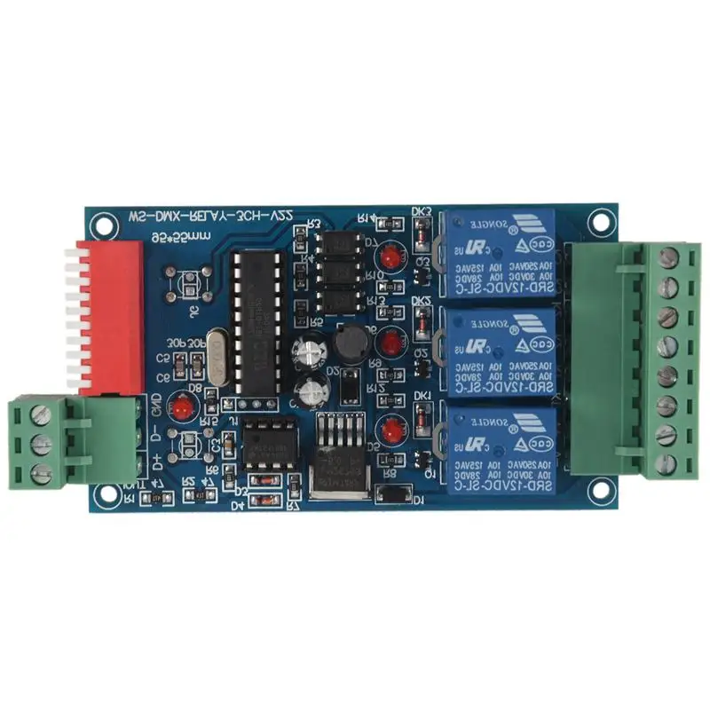 Модный 3 канала 5А DMX512 управляемый релейный переключатель комплект DIY конвертер DMX диммер реле