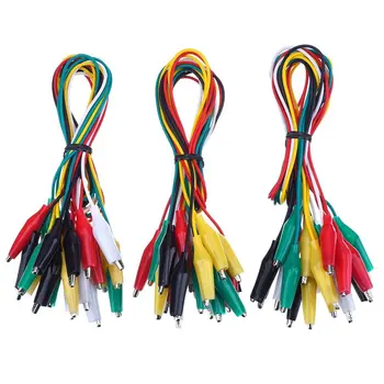 

30 Pieces Test Leads with Alligator Clips Set Insulated Test Cable Double-ended Clips, 19.7 Inch
