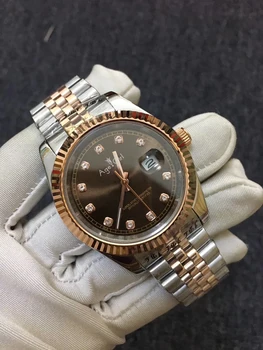 

Classic Automatic Mechanical Women Lady Datejust Stainless Steel Sapphire Silver Rose Gold Diamond Rome Black Watch 31mm