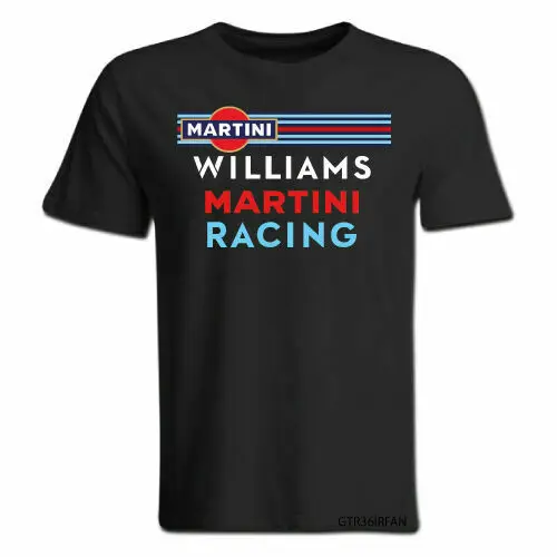 

New Martini Williams F1 Team Racing Fans Logo Gidan Mens Tshirt Tee Streetwear Size S-3Xl
