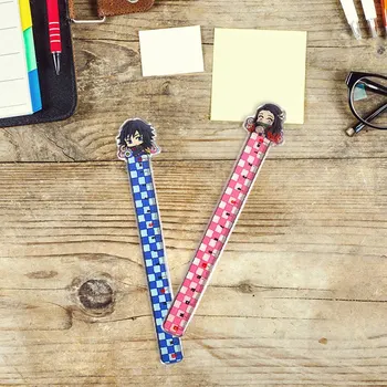 

1 Pc Anime Demon Slayer: Kimetsu No Yaiba Kamado Tanjirou Cosplay Ruler Measuring Scale Students Cartoon Measure Ruler Gift