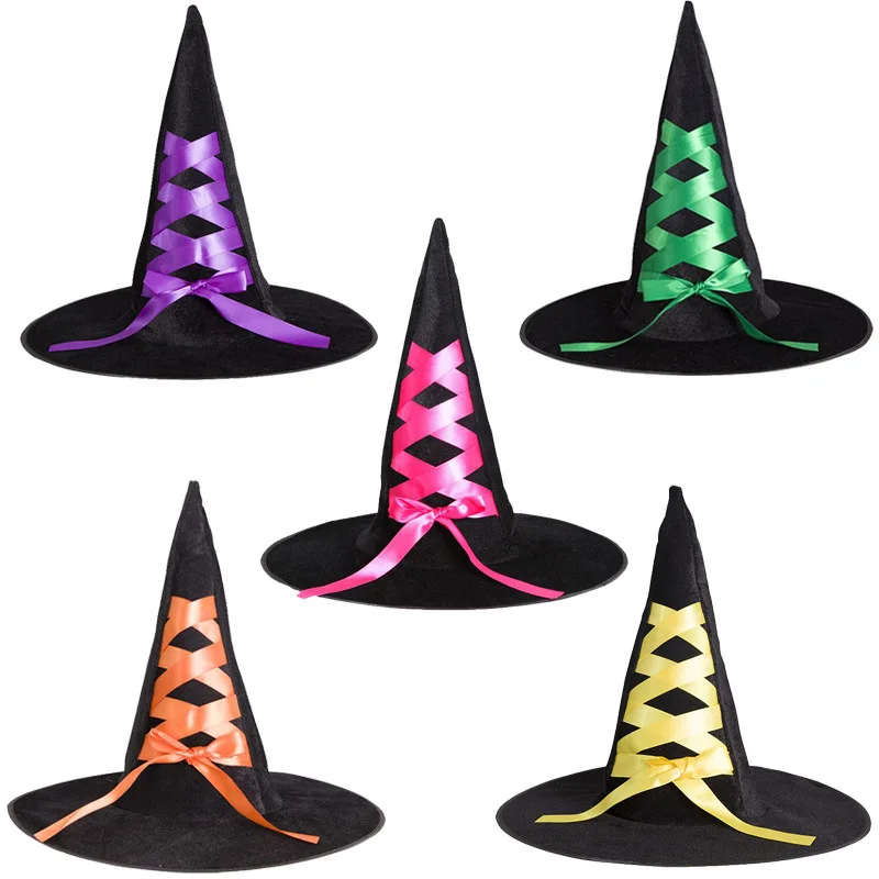 

Halloween Hat Adult Masquerade Dress Up Girls Tiara Witch Hat Magic Cap Halloween Birthday Party Decorations Kids Children Hats