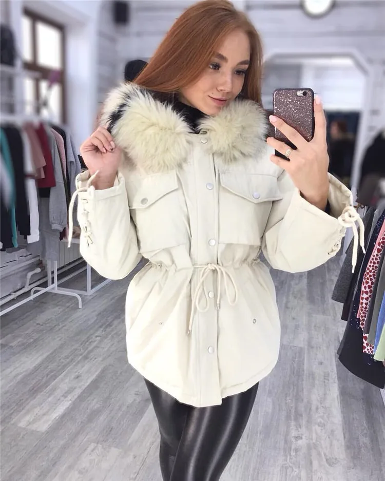 Весеннее Новое Стильное толстое хлопковое пальто средней длины AliExpress EBay