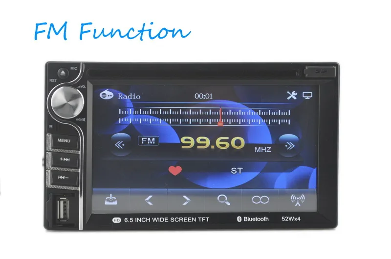 Автомагнитола заднего вида с сенсорным экраном 6,5 дюйма 2 Din HD Bluetooth автомобильный DVD MP4 плеер Автомобильный DVD с сенсорным экраном Hands Free RDS
