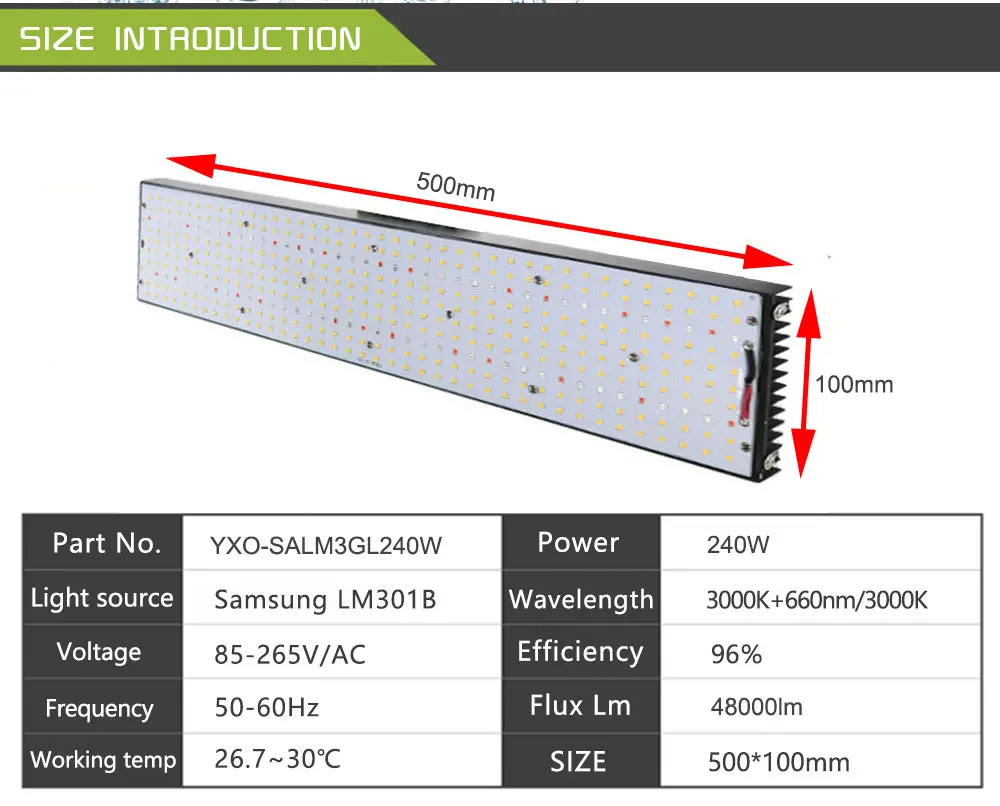 Dimmable 240W QB288 samsung lm301B 3000 K/3500 K mix 660nm UV IR, светодиодный светильник для выращивания, led quantum board с драйвером Meanwell