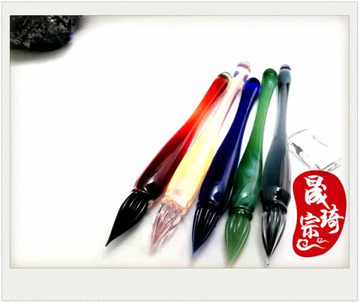 Luxury High Grade Handmade Glass Dip Pen Hand Crystal Pen Stationery Personalized Pen