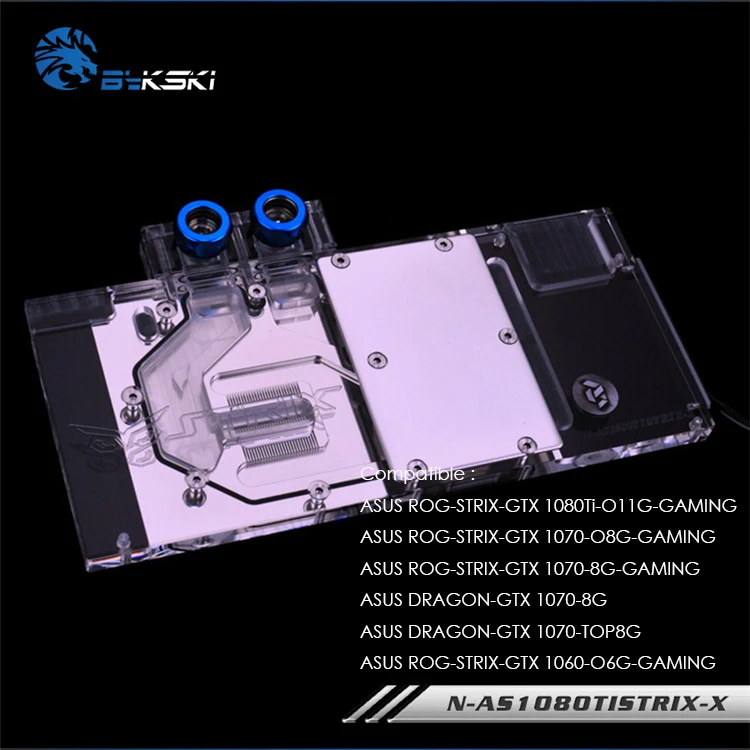 Bykski Water Block for ASUS ROG STRIX GTX 1080Ti 1070 O8G GAMING GPU Cooled 3pin/4pin AURA Motherboard N-AS1080TI STRIX-X | Компьютеры и