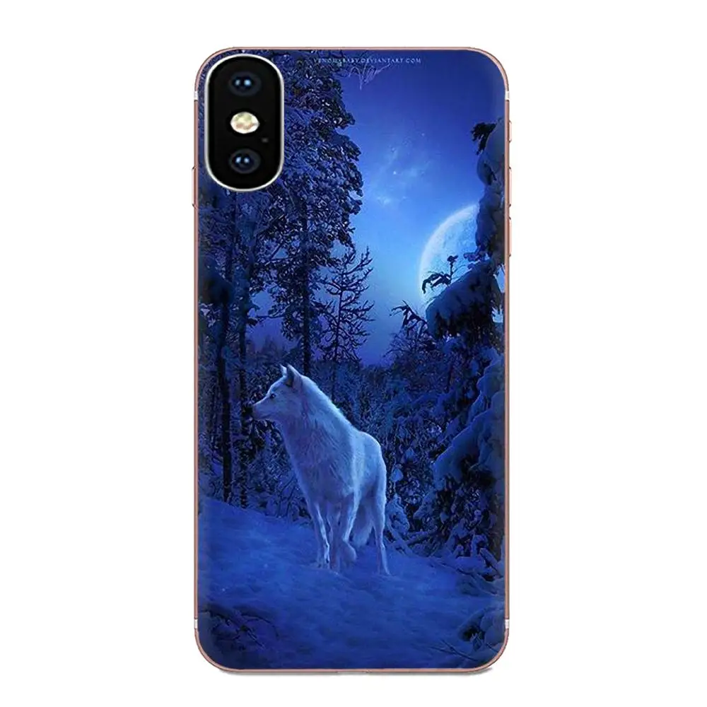 Для Huawei Honor 4C 5A 5C 5X6 6A 6X7 7A 7C 7X8 8C 8S 9 10 10i 20 20i Lite рro бант из ленты TPU с изображением чехол Capa волка на снежную погоду