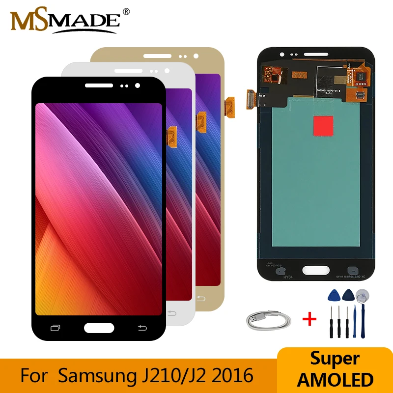 Для Samsung Galaxy J2 J210 J210F ЖК-дисплей Super AMOLED сенсорный экран дигитайзер сборка запасные части