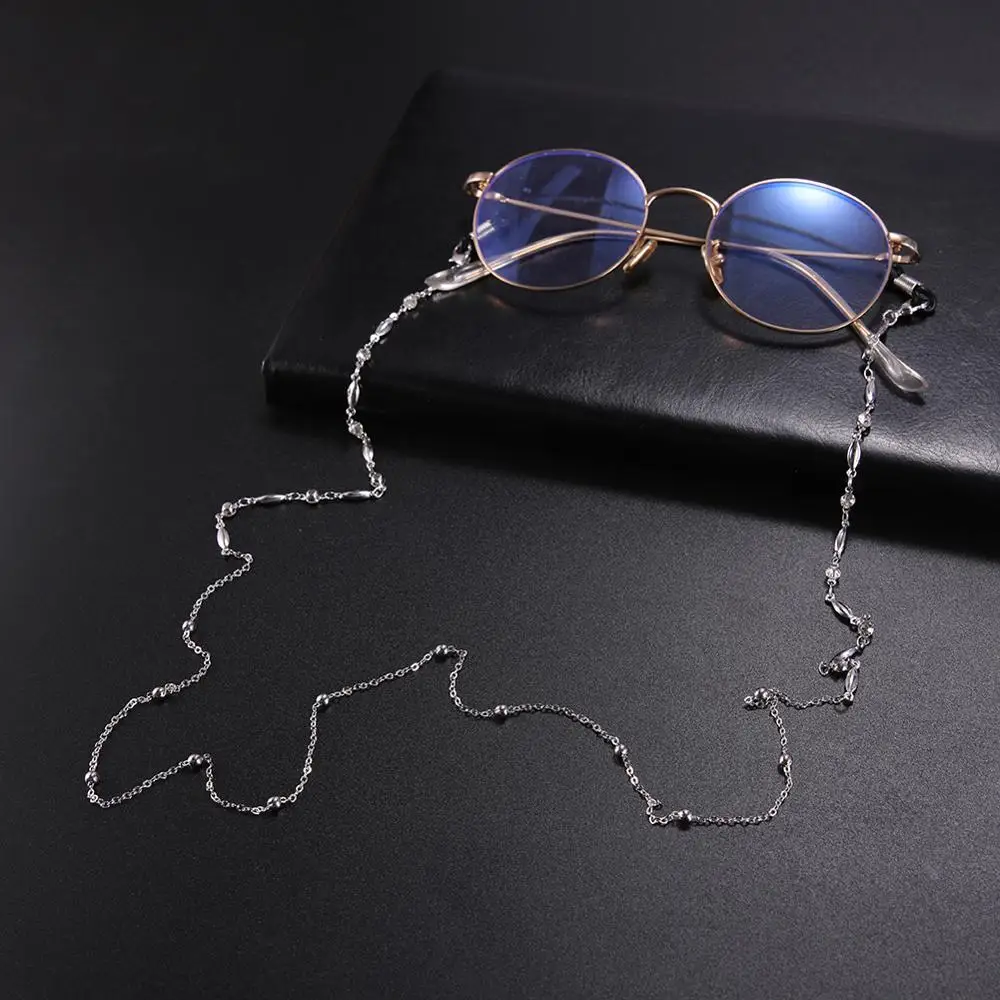 Teamer Fashion Women Crystal Beaded Glasses Chain Rose Gold Color Sunglasses Chains Cords Lanyard Hanging Neck Holder Necklaces 4