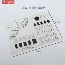 Силикагель маникюрная накладка стикер для ногтей напечатанный заполняющий только коврик инструменты шаблоны для ногтей маникюрная раскраска наклейки для маникюра форма