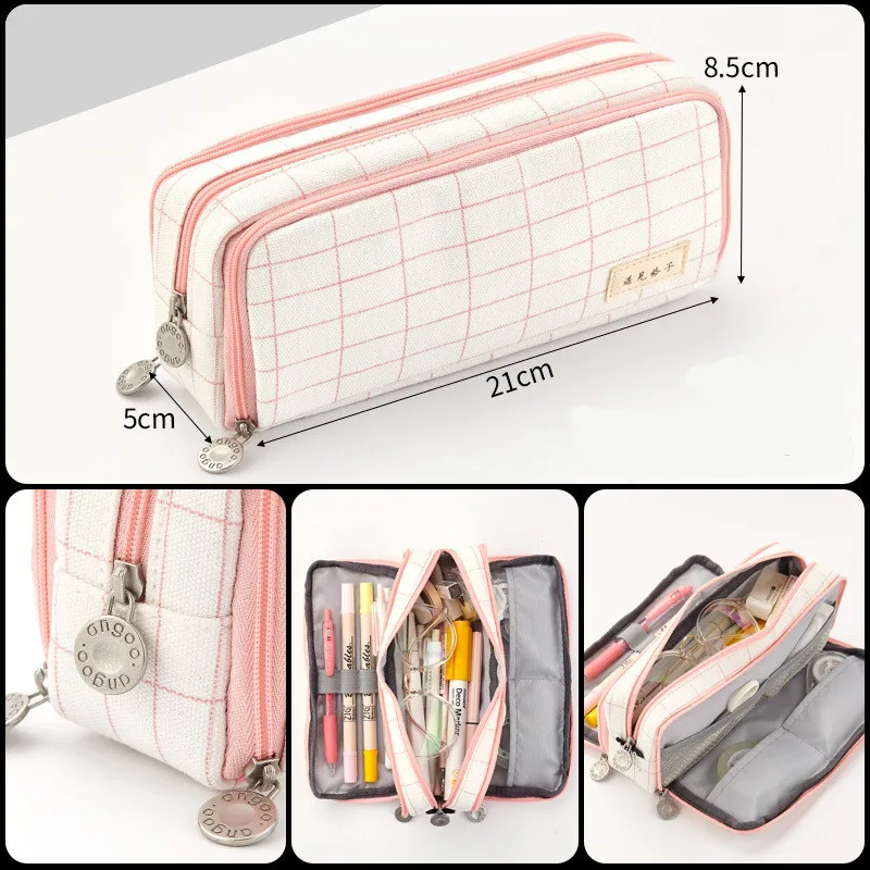 Трехслойный кавайный чехол для карандаша большой емкости Escolar пенал косметичка