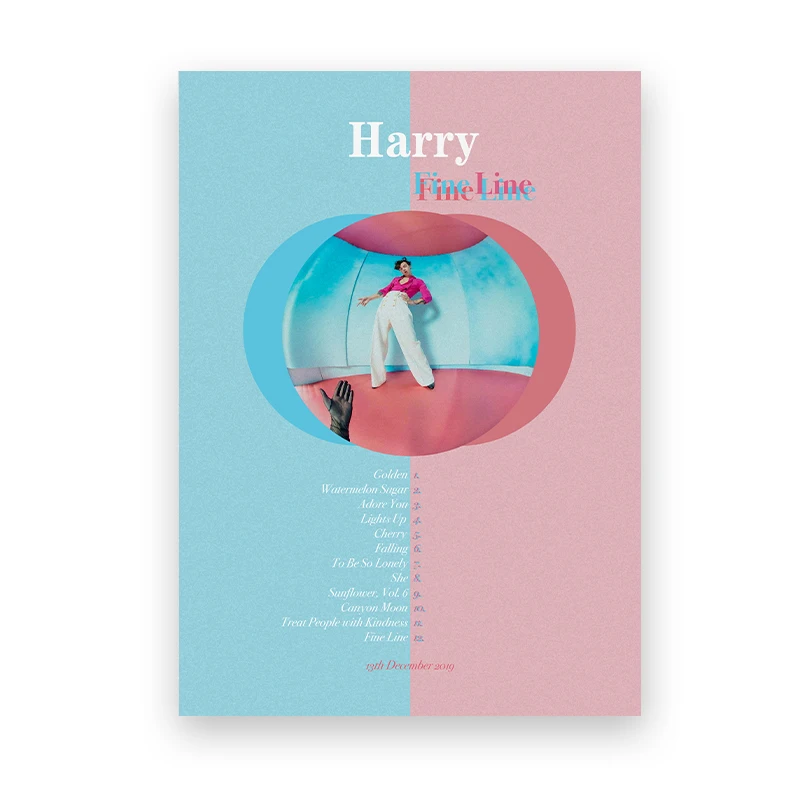 Harry Styles Vintage Fine Line Love On Tour Poster Print Pretty Poster Best  Gift Acrylic Print