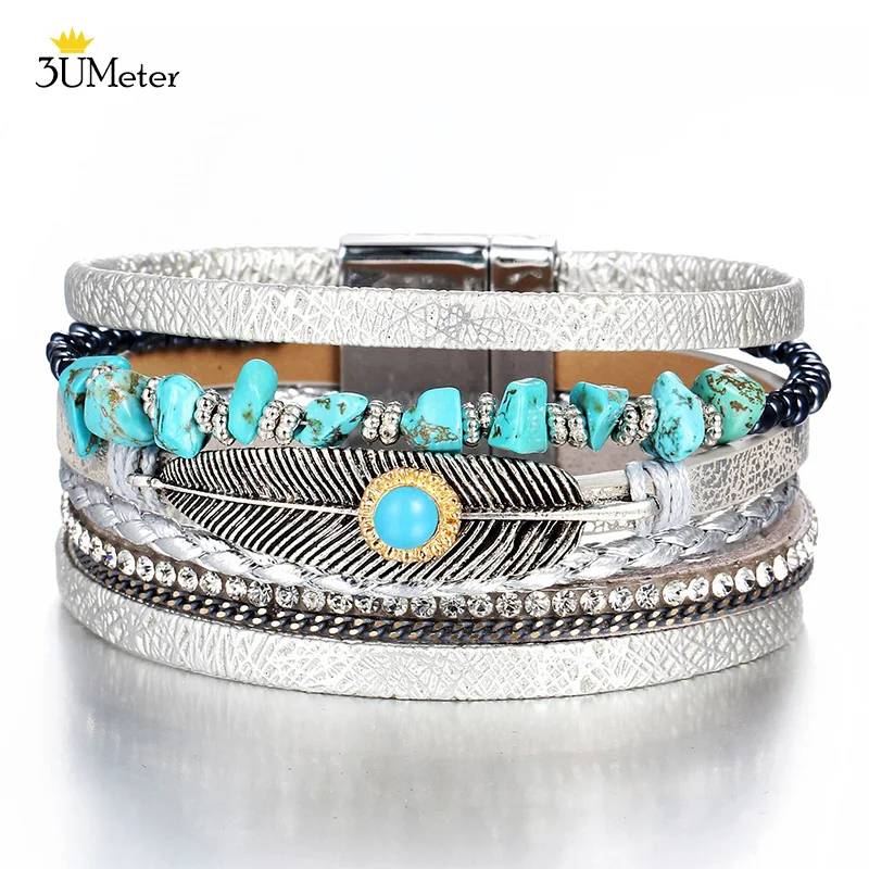 Multilayer bracelet Модные свадебные туфли Украшенные жемчугом; Обёрточная Бумага браслет многослойные, в стиле бохо кожаный браслет натуральный кристалл бисер Стразы Браслеты браслет для Для женщин Подарки - Окраска металла: Multilayer bracelet