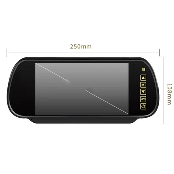 

Replacement Car Monitor Glass Black Mirror Bluetooth Rear View Set USB